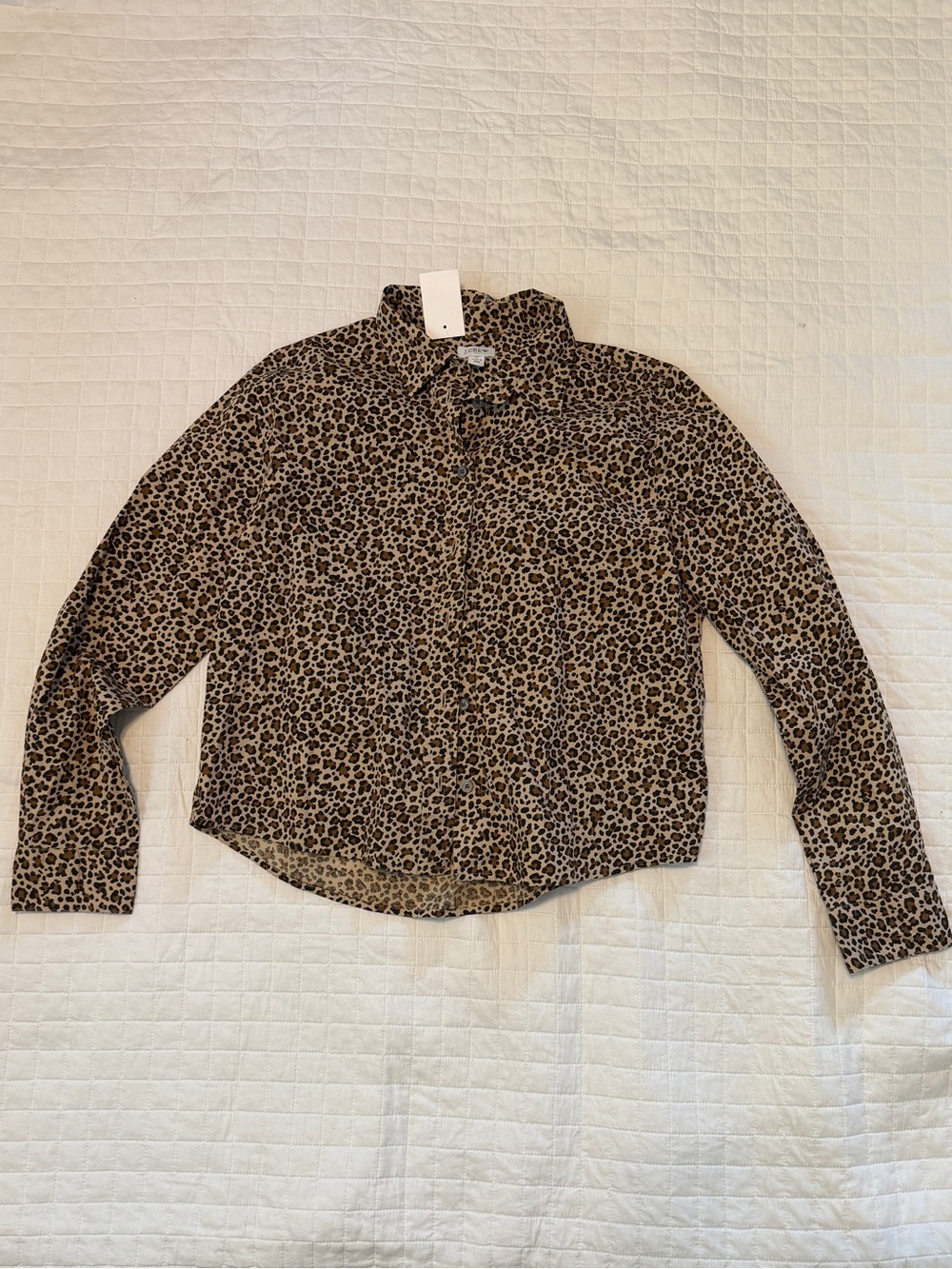 J. Crew Leopard Print Button-Down Shirt - Brown and Black
